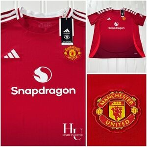 Adidas Manchester United 24/25 Home ‘Mufc Red’ Soccer Jersey Women’s Size 2XL